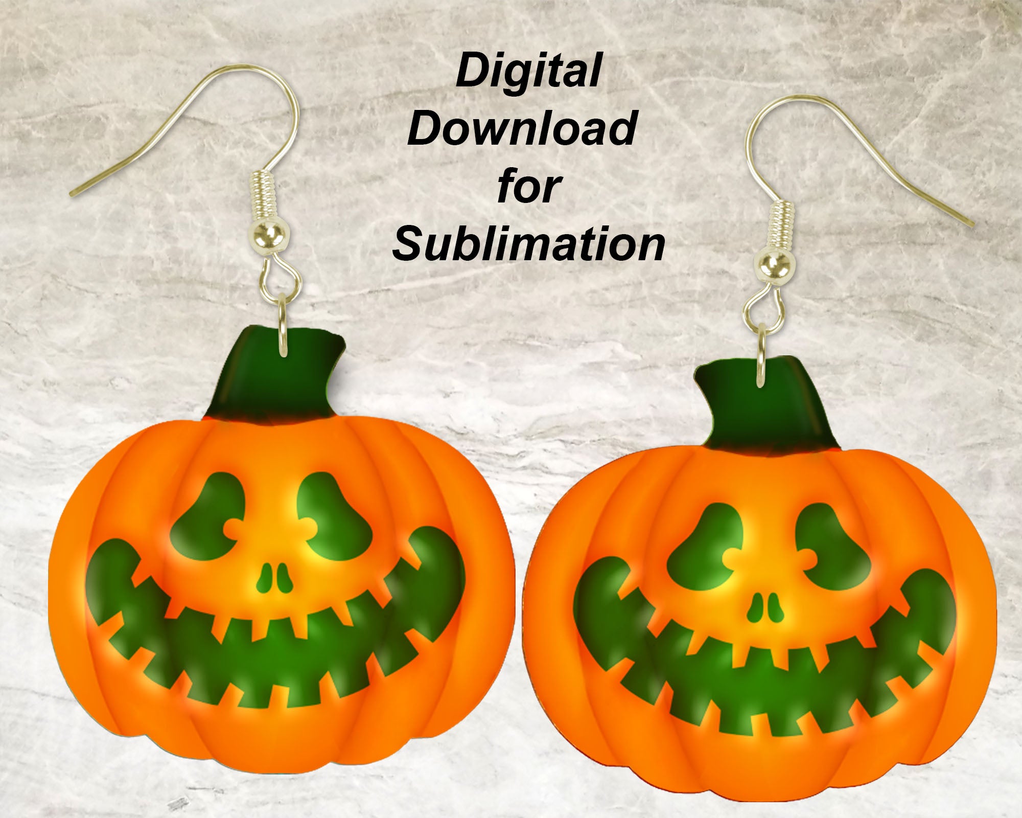 Scary Pumpkin Sublimation-Pumpkin Earring Design-Earring Sublimation-Digital Download-Sublimation Designs-300 dpi PNG-Ready to Print 821